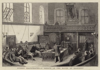 Sydney illustriert, eine Debatte im Abgeordnetenhaus von English School