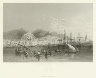 Syra, en græsk ø, 1837 af English School
