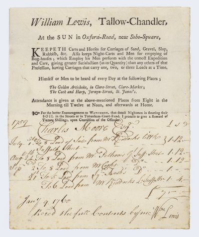 Talg Chandler, William Lewis, byttekort af English School