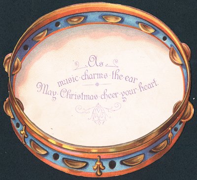 Tamborine, julekort af English School