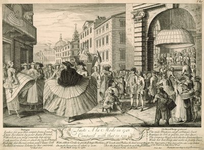 Smag a la mode i 1748 sammenlignet med den i 1711 af English School