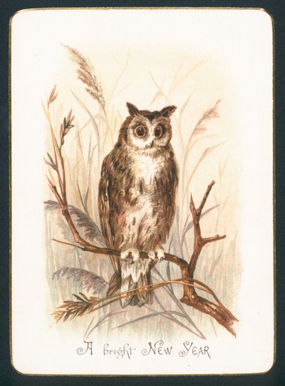 Tawny Owl, nytårskort af English School
