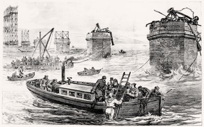 Tay Bridge-katastrofe: dykkeroperationer på jagt efter vraget af jernbanen af English School