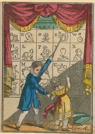 At lære alfabetet til en ung pige af English School