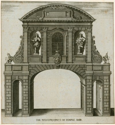 Temple Bar, London, The West Prospect af English School