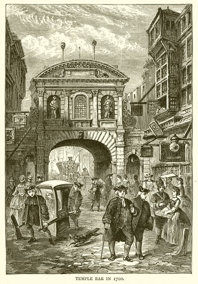 Temple Bar i 1700 af English School