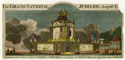 Temple of Concord for at fejre freden i 1814 af English School