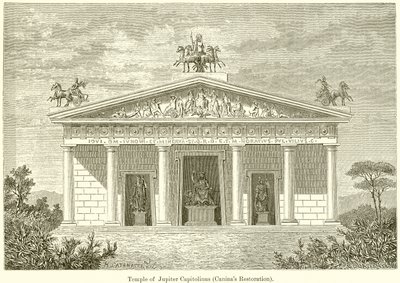 Temple of Jupiter Capitolinus (Caninas Restoration) af English School