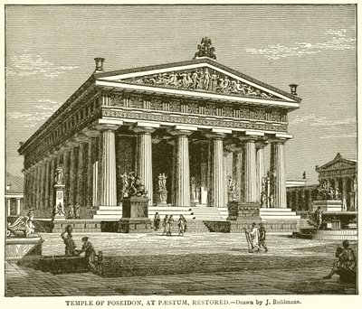 Poseidons tempel, ved Paestum, restaureret af English School