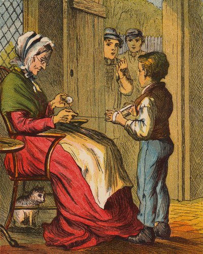 Fristelse (farvelitografi) af English School