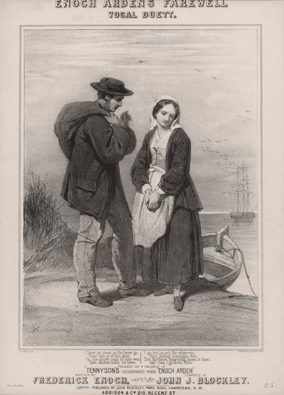 Tennysons Enoch Arden (litho) af English School