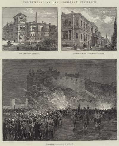 100-års jubilæum for Edinburgh University (gravering) af English School