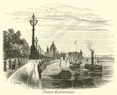 Thames Embankment  af English School