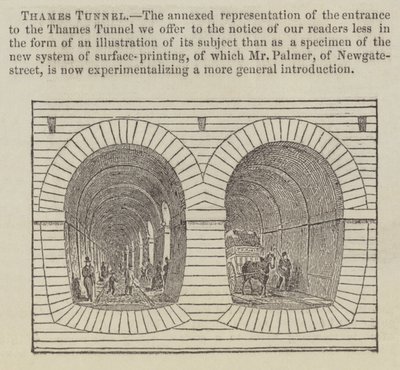 Thames Tunnel (gravering) af English School