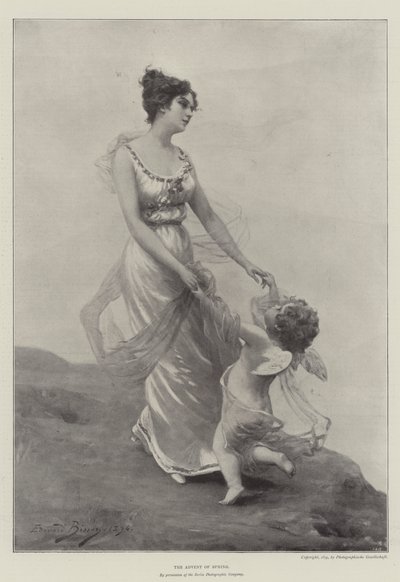 Der Frühlingseinzug (Lithografie) von English School