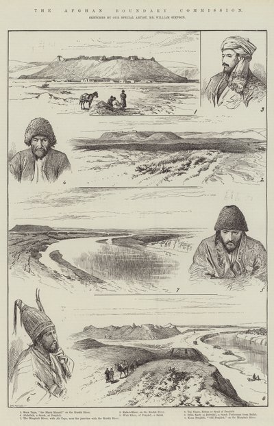 Den afghanske grænsekommission (gravering) af English School