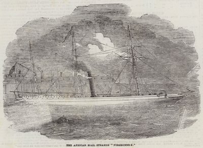 Der afrikanische Postdampfer "Forerunner" von English School