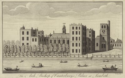 Ærkebiskoppen af Canterburys Palace i Lambeth af English School