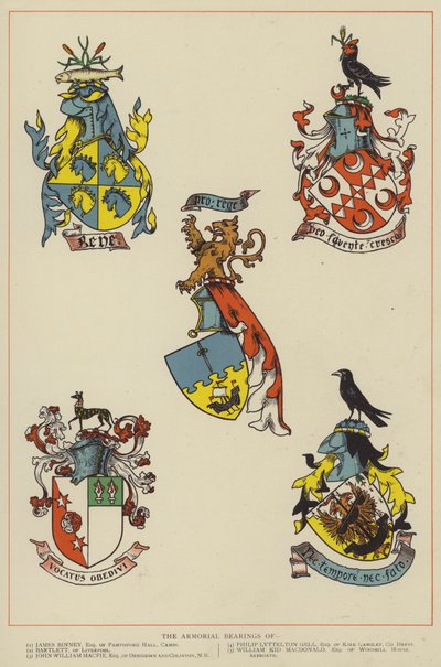 The Armorial Bearings (farve litho) af English School