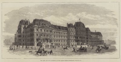 The Army and Navy Buildings of the United States Government, Washington (gravering) af English School