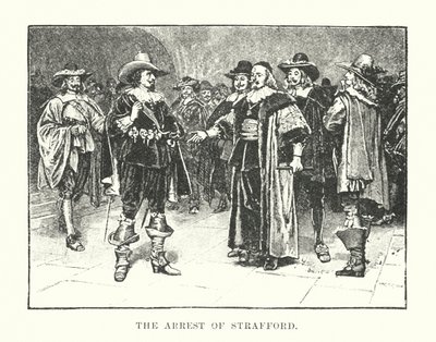 Arrestationen af Strafford (kobberstik) af English School