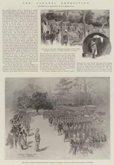 Ashanti-ekspeditionen (litho) af English School