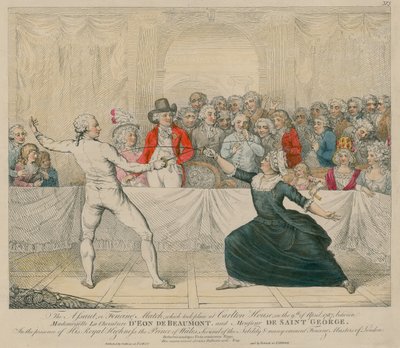 Overfaldet eller fægtekampen mellem Mademoiselle La Chevaliere D