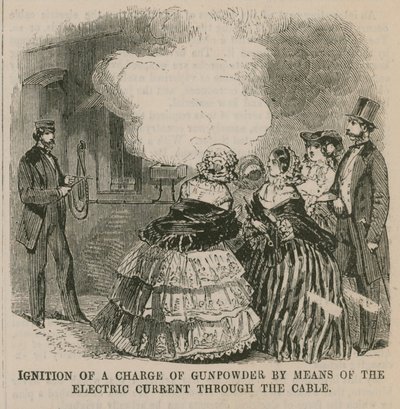 Das Atlantikkabel; Zündung einer Ladung Schießpulver von English School