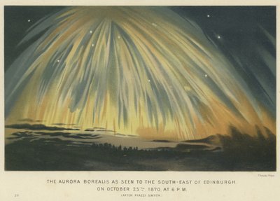 The Aurora Borealis as seen to the South-east of Edinburgh  af English School