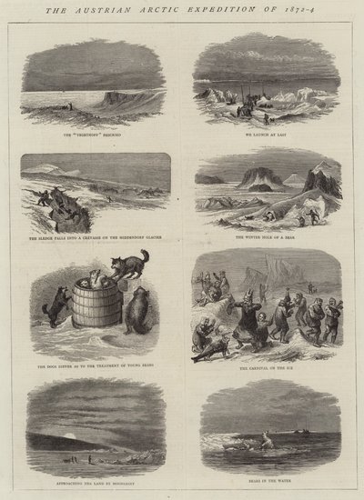Den østrigske arktiske ekspedition 1872-4 (gravering) af English School