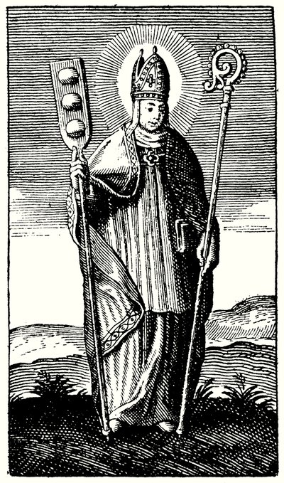 The Bakers Saint, St Honore (gravering) af English School