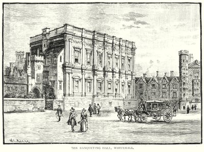 The Banqueting Hall, Whitehall (kobberstik) af English School