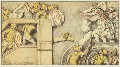 Den slagne vædder (farvelitografi) af English School