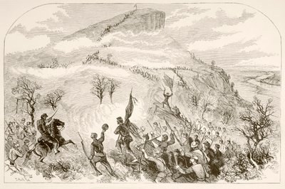 Slaget ved Lookout Mountain (litho) af English School