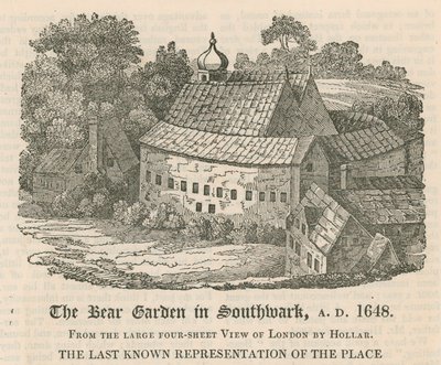 The Bear Garden i Southwark, AD 1648 af English School