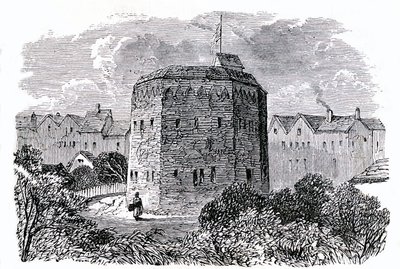 The Beargarden, Southwark, London (litho) af English School