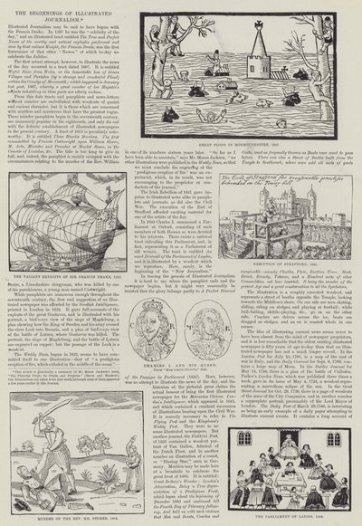 Begyndelsen af illustreret journalistik (gravering) af English School