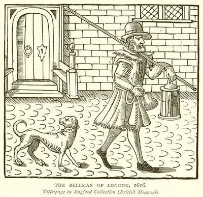 The Bellman of London, 1616 af English School