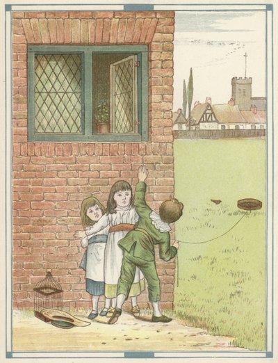 Fuglefangeren (farvelitografi) af English School