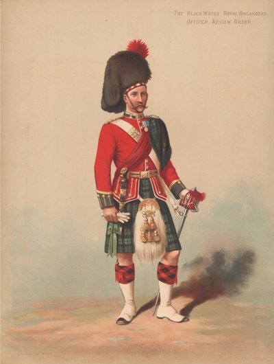 The Black Watch, Royal Highlanders, Officer, Review Order af English School
