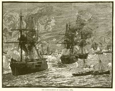 Bombardementet af Alexandria, 1882 af English School