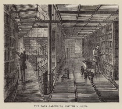 Boggallerierne, British Museum (gravering) af English School