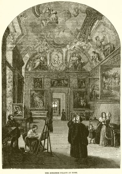 Borghese-paladset i Rom af English School