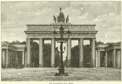 Brandenburger Tor, Berlin, 1870 af English School