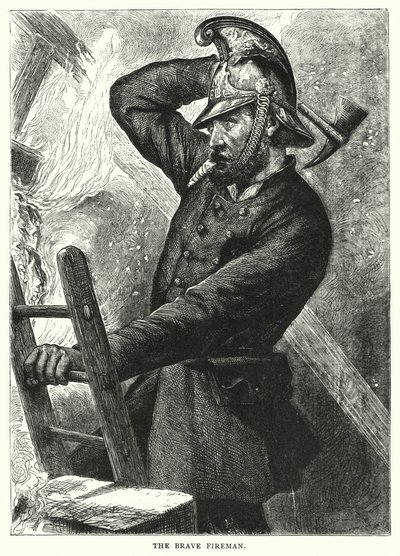 The Brave Fireman (gravering) af English School