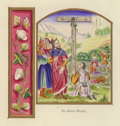 The Brazen Serpent (farve litho) af English School