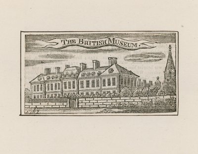 British Museum i Montague House af English School