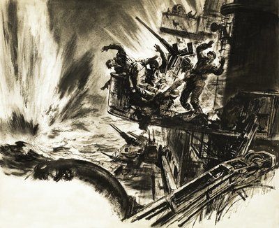 Den britiske kongelige flåde angriber den tyske flådes stolthed af English School