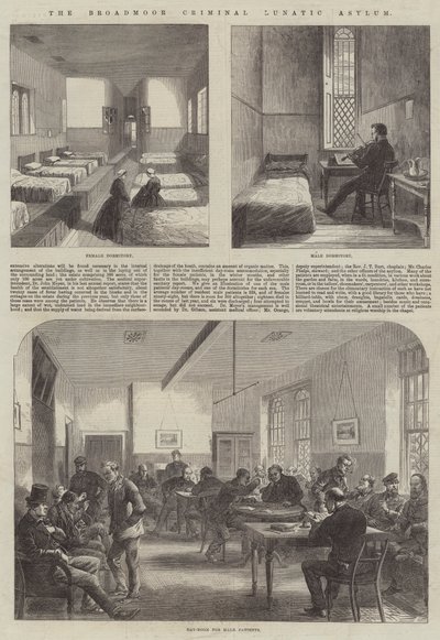 The Broadmoor Criminal Lunatic Asylum (gravering) af English School