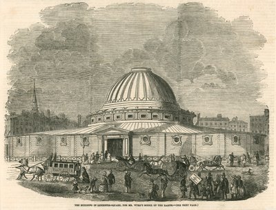 Bygningen på Leicester Square, til hr. Wylds model af jorden af English School